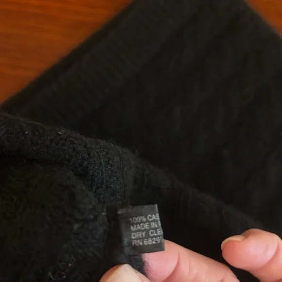 Black cashmere hood Hats